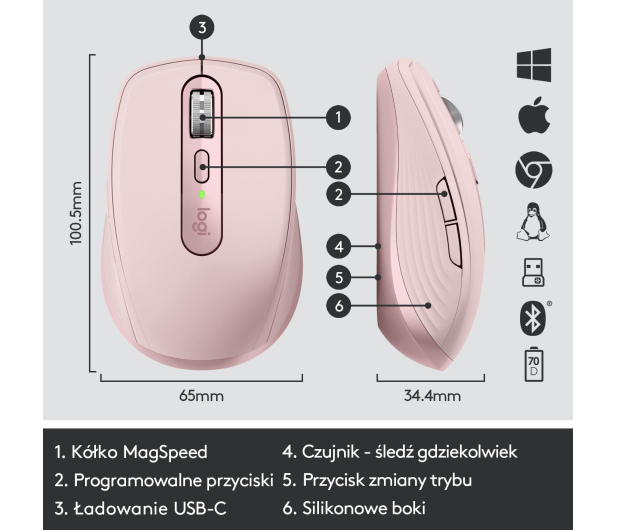 LOGITECH MX Anywhere 3 Rose 910-005990 - 595072 - zdjęcie 11